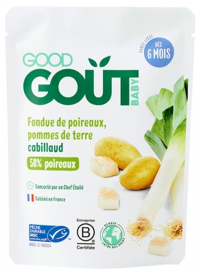Good Goût Fondue de Poireaux Pommes de Terre Cabillaud dès 6 Mois 190 g