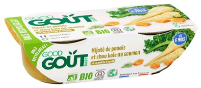 Good Goût Mijoté de Panais et Chou Kale au Saumon 6 Mois Bio 2 Pots