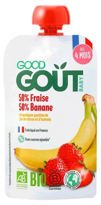 Good Goût Truskawkowy Banan od 4 Miesięcy Organic 120 g