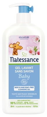 Gel de curățare fără săpun Natessance Baby Bio 500 ml