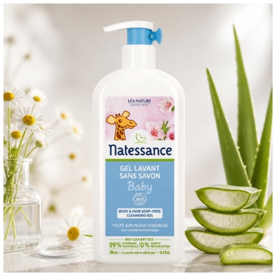 Natessance Baby Body & Hair Soap-Free Cleansing Gel Organic 500ml
