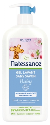 Natessance Gel Lavant Sans Savon Baby Bio 500 ml
