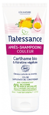 Natessance Après-Shampoing Couleur Carthame Bio & Kératine Végétale 200 ml
