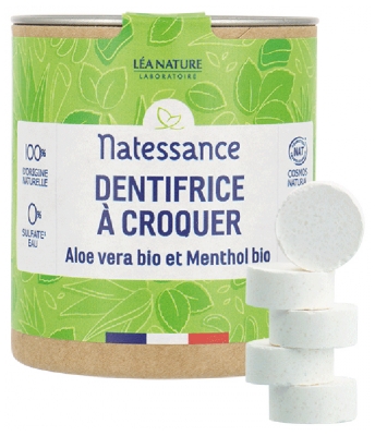 Natessance Pasta Dentífrica Ecológica de Aloe Vera y Mentol 80 Comprimidos