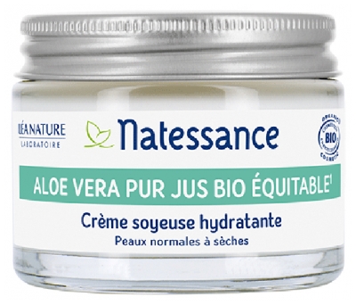 Natessance Aloe Vera Succo Puro Biologico Equo e Solidale Crema Idratante 50 ml