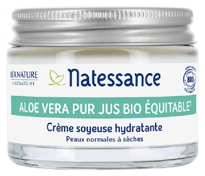 Natessance Crema Hidratante de Zumo Puro de Comercio Justo de Aloe Vera 50 ml