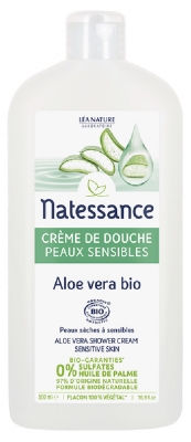 Natessance Crème de Douche Peaux Sensibles Aloe Vera Bio 500 ml