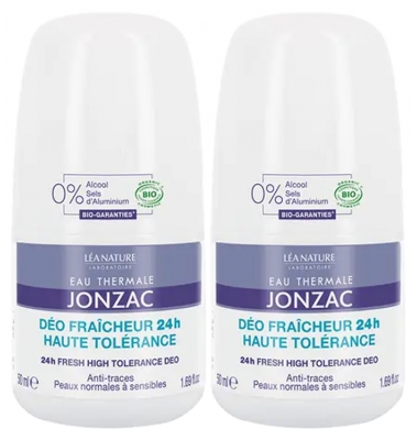 Eau Thermale Jonzac 24H High Tolerance Organic Freshness Dezodorant 2 x 50 ml