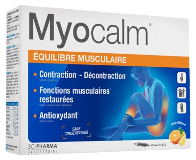 3C Pharma Myocalm Équilibre Musculaire 20 Ampoules