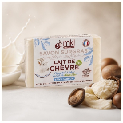 MKL Green Nature Leche de Cabra Jabón Orgánico sin Grasa sin Aroma 100 g