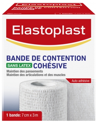 Elastoplast Bande de Contention Cohésive 7 cm x 3 m - Couleur : Blanc