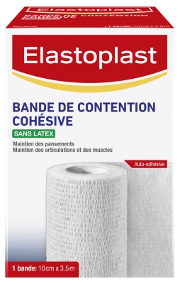 Elastoplast Bande de Contention Cohésive 10 cm x 3,5 m - Couleur : Blanc
