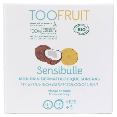 Toofruit Sensibulle My Dermatologic Surfatty Bar Pineapple Coco Organic 85g