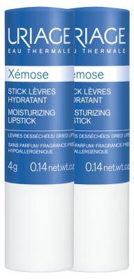 Uriage Xémose Feuchtigkeitsspendender Lippenstift 2 x 4 g Packung