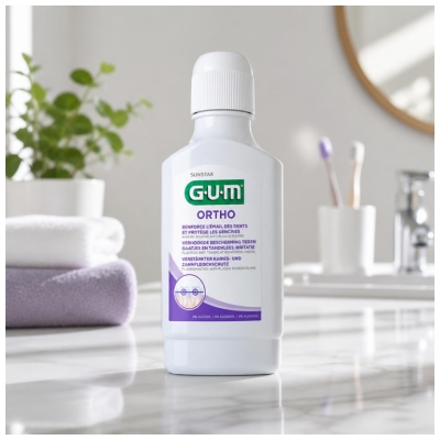 GUM Ortho Plakinesto Fluoridi Suuvesi 300 ml