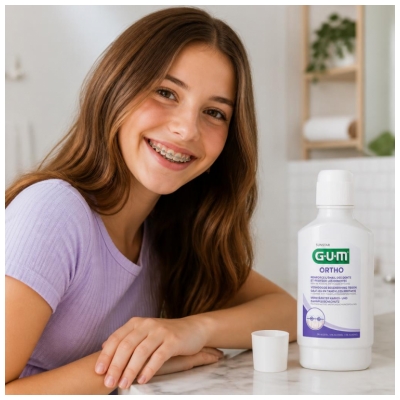 GUM Ortho Plakinesto Fluoridi Suuvesi 300 ml