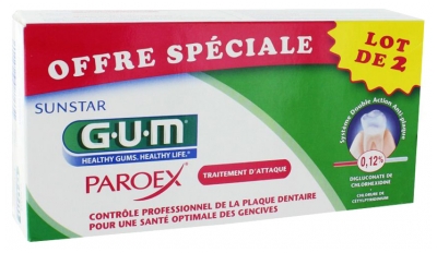 GUM Paroex Pasta do Zębów w żelu Zestaw 2 x 75 ml