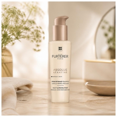 René Furterer Absolue Kératine Cure Renaissance Popravilna lepotna krema za poškodovane in oslabljene lase 100 ml