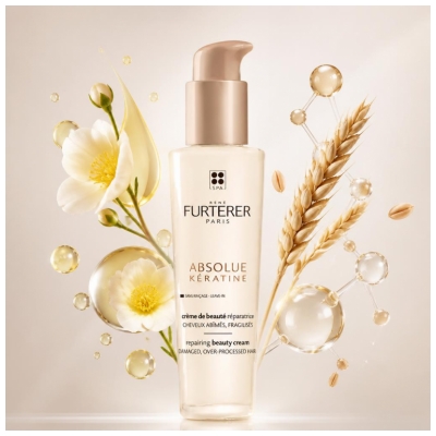 René Furterer Absolue Kératine Cure Renaissance Popravilna lepotna krema za poškodovane in oslabljene lase 100 ml