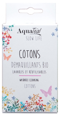 AquaTéal Washable and Reusable Organic Cleansing Cottons 6 Cottons