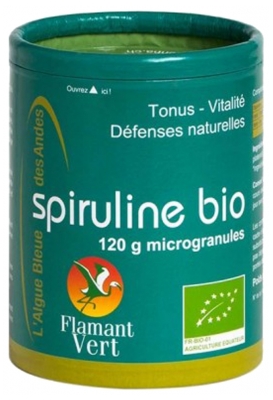 Flamant Vert Spiruline Bio Microgranules 120 Grammes