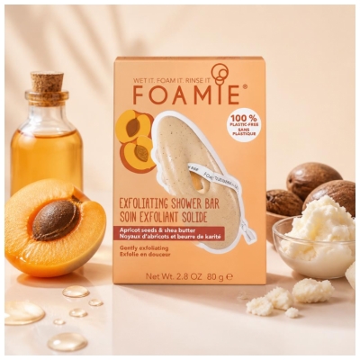 Foamie Abrikozenpit en Sheaboter Vaste Scrub Verzorging 80 g