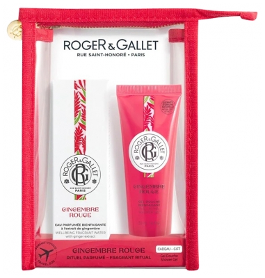 Roger & Gallet Gingembre Rouge Eau Parfumée Bienfaisante 30 ml + Gel Douche Bienfaisant 50 ml Offert