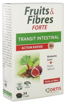 Ortis Fruits & Fibres Forte Transit Intestinal 24 Comprimés