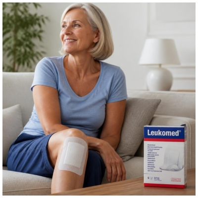 Essity Leukomed 5 Absorbierende Verbandstoffe aus Vliesstoff 8 x 10 cm