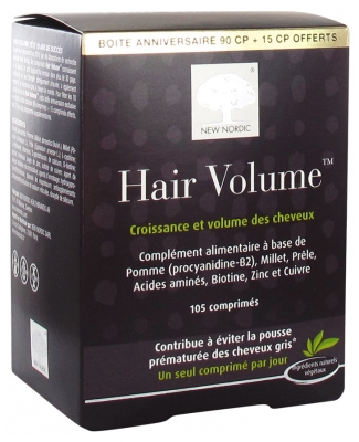 Nuevo Volumen Capilar Nórdico 90 Comprimidos + 15 Comprimidos de Regalo