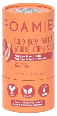 Foamie Beurre Corps Solide Papaye et Lait d'Avoine 50 g
