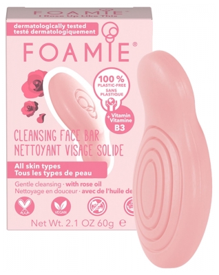 Foamie Cuidado Limpador Facial Sólido Óleo de Rosa 60 g