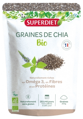 Superdiet Organiczne Nasiona Chia 200 g