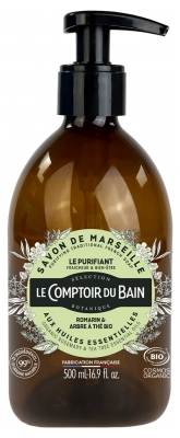 Le Comptoir du Bain Savon de Marseille Le Purifiant aux Huiles Essentielles Bio 500 ml