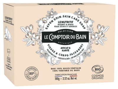 Le Comptoir du Bain Savon Soin Le Nutritif Visage & Corps Bio 100 g