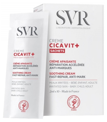 SVR Cicavit+ Crème Apaisante Réparation Accélérée Anti-Marques 10 Sachets