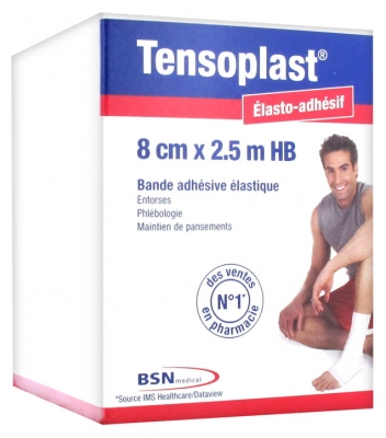 Essity Tensoplast Bande Adhésive Élastique 8 cm x 2,5 m HB