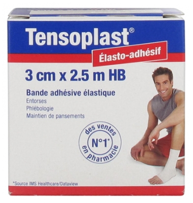 Essity Tensoplast Bande Adhésive Élastique 3 cm x 2,5 m HB