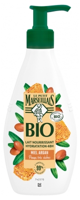 Le Petit Marseillais 48H Latte Idratante Nutriente Miele di Argan Biologico 250 ml
