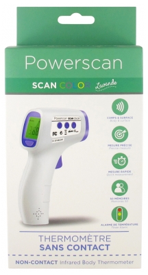 Powerscan Scan Color Non-Contact Thermometer - Colour: Lavender
