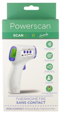 Powerscan Scan Farbthermometer Kontaktloses Thermometer - Farbe: Lavendel