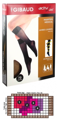 Gibaud ActivLine Support Socks 70 Denier Beige - Dimensione: Dimensione 2