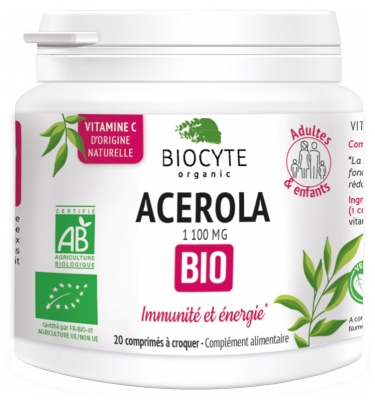 Biocyte Acérola 1100 mg Bio 20 Comprimés à Croquer