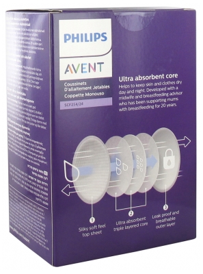 Avent Day and Night Disposable Breast Pads 24 Pads