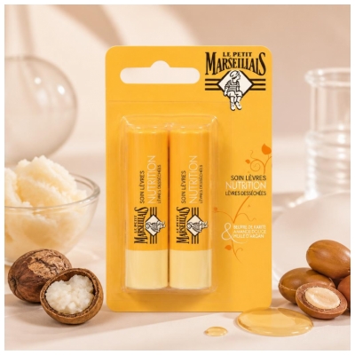Le Petit Marseillais Pflegende Lippenpflege Trockene Lippen 2 x 4,9 g Los