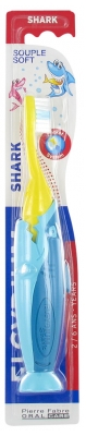 Elgydium Shark Brosse à Dents 2-6 Ans Souple - Couleur : Turquoise et Jaune