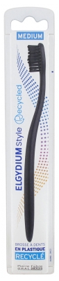 Elgydium Cepillo de Dientes Reciclado Estilo Medio - Color: Negro