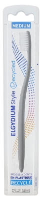 Elgydium Style Recycled Medium Toothbrush - Colour: Light Grey