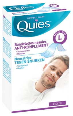 Quies Anti-Snoring 24 Nasal Strips - Size: L