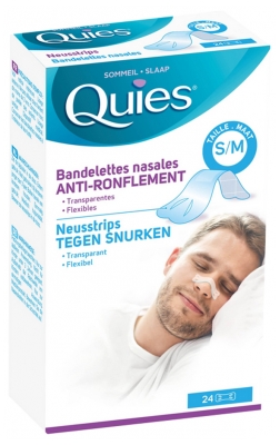 Quies Anti-Snoring 24 Nasal Strips - Size: S/M
